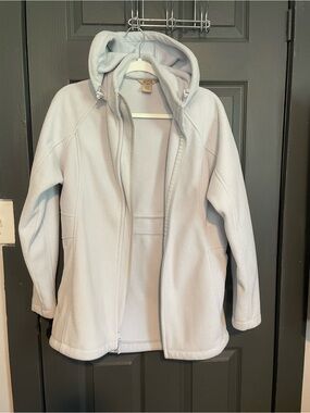 Light Blue  Women's Fleece Hooded Jacket